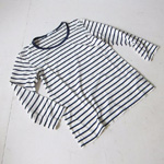 Bshop sunspel サンスペル 長袖カットソー ネイビー×ホワイト