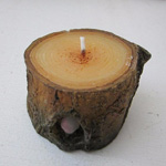 切り株のキャンドル