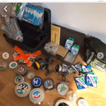 大量の釣り具の写真