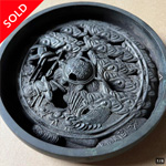 緑青がふいた天下一但馬守作の銅鏡